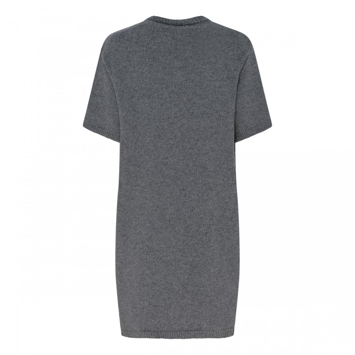 Dark gray virgin wool knit dress