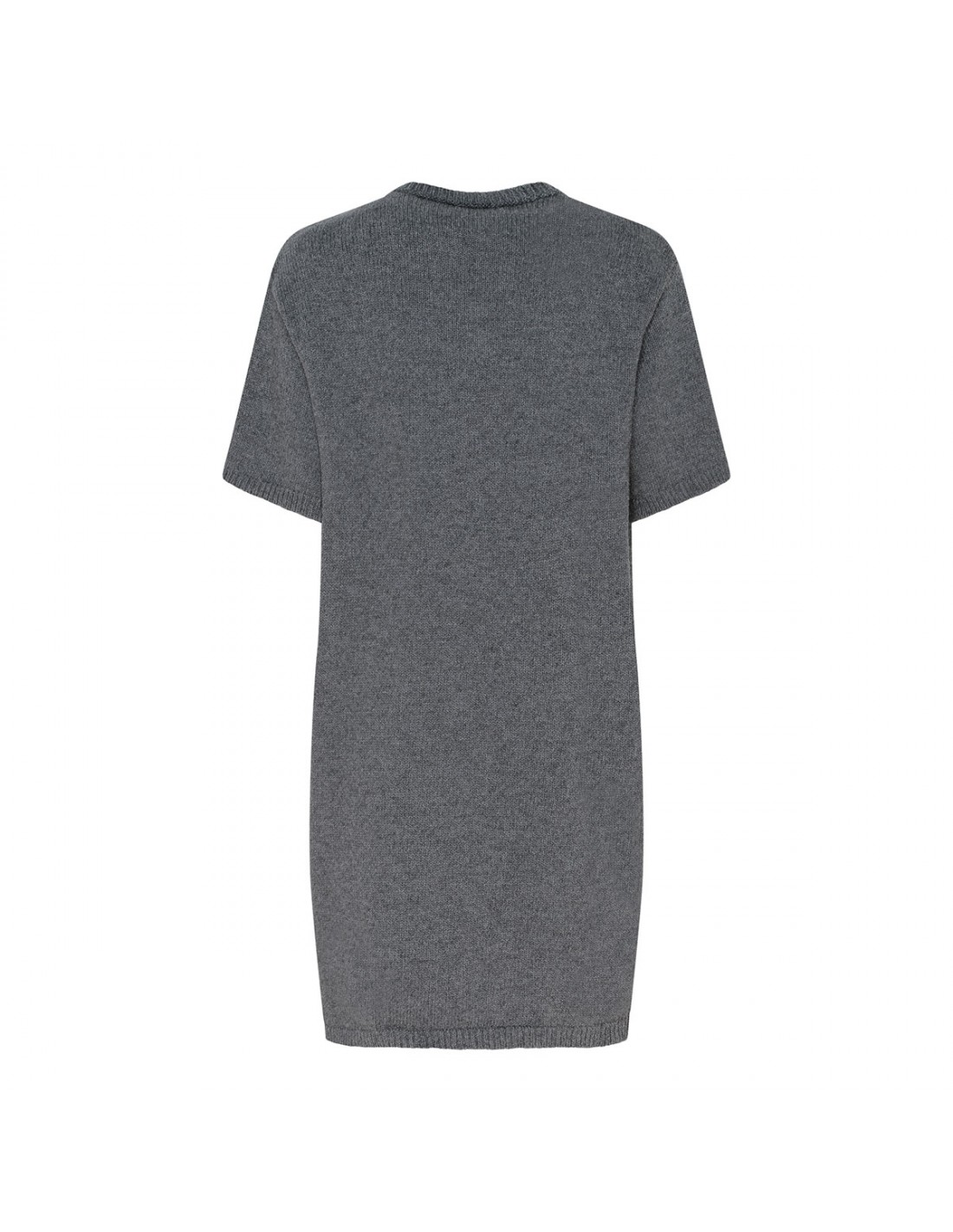 Dark gray virgin wool knit dress