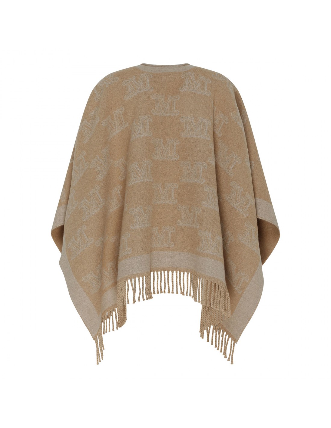 Frine jacquard wool poncho