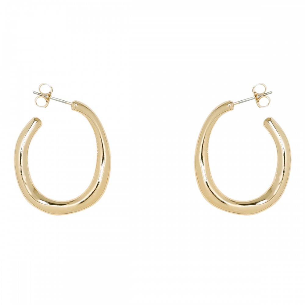 Gold-tone ring earrings