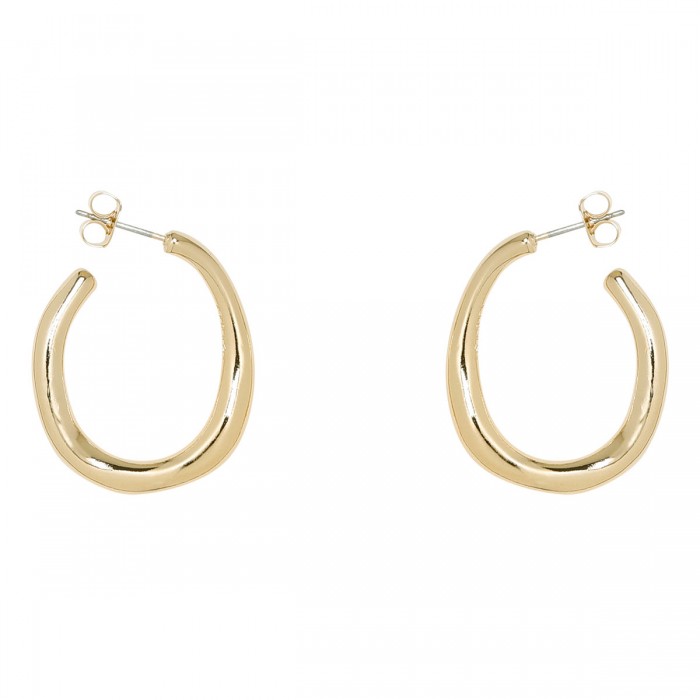 Gold-tone ring earrings