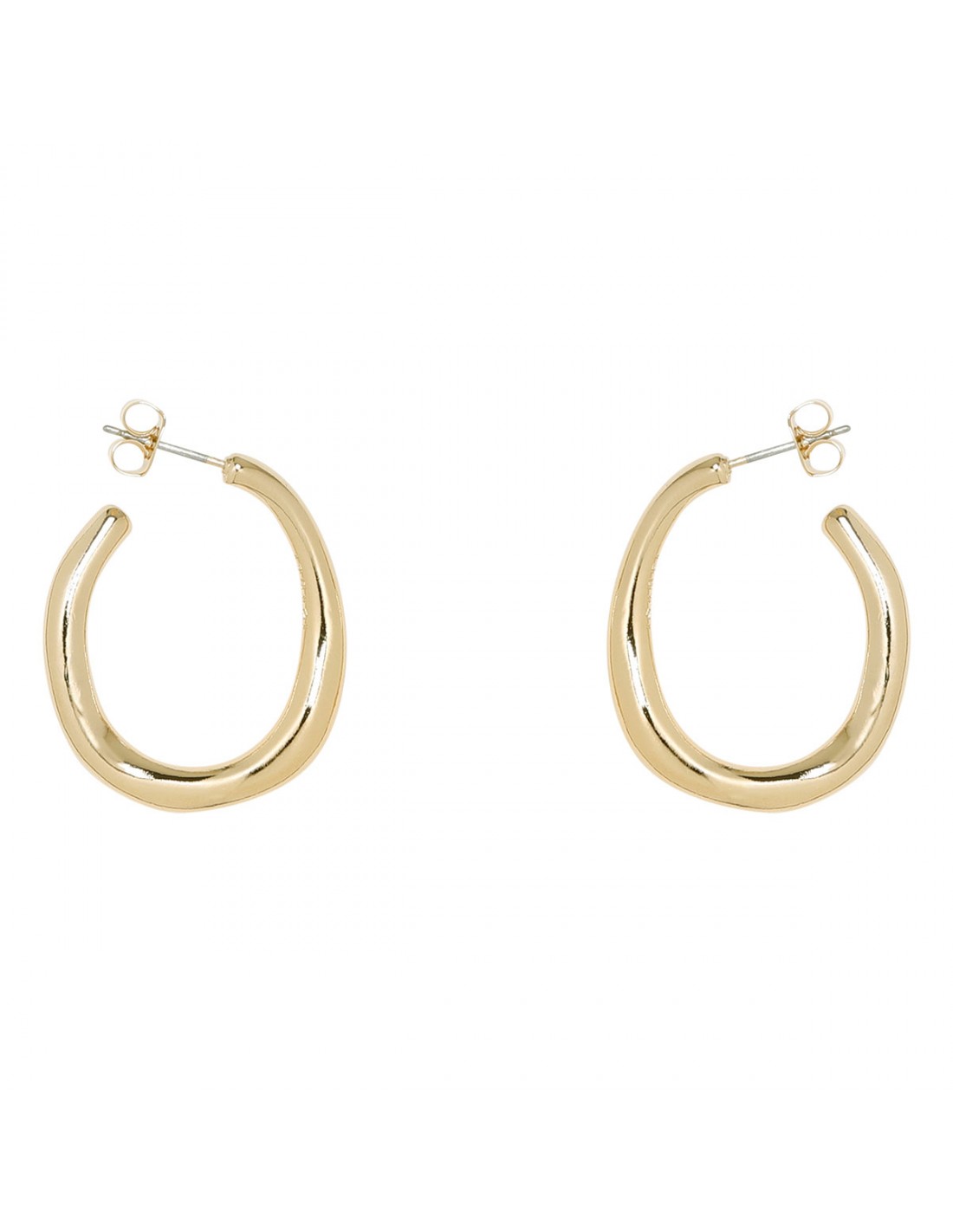 Gold-tone ring earrings