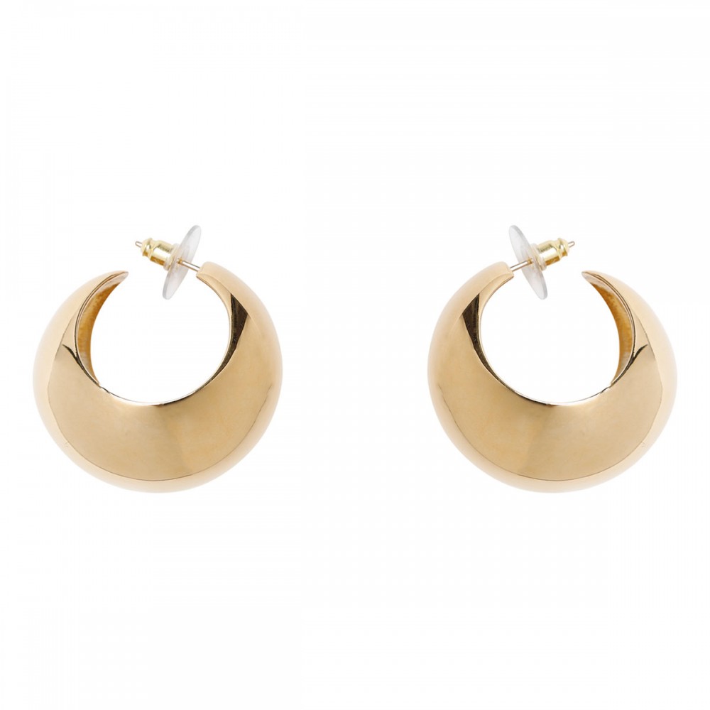 Shiny crescent earrings