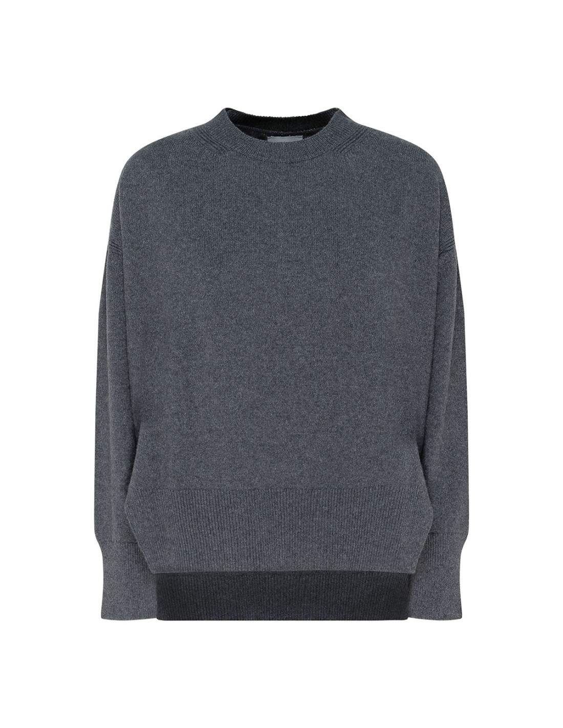 Titanium-hue cashmere pullover