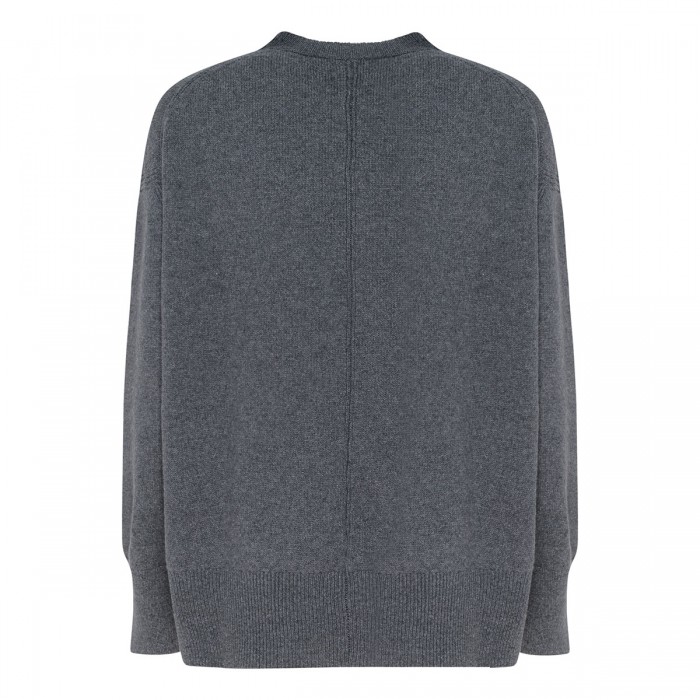 Titanium-hue cashmere pullover