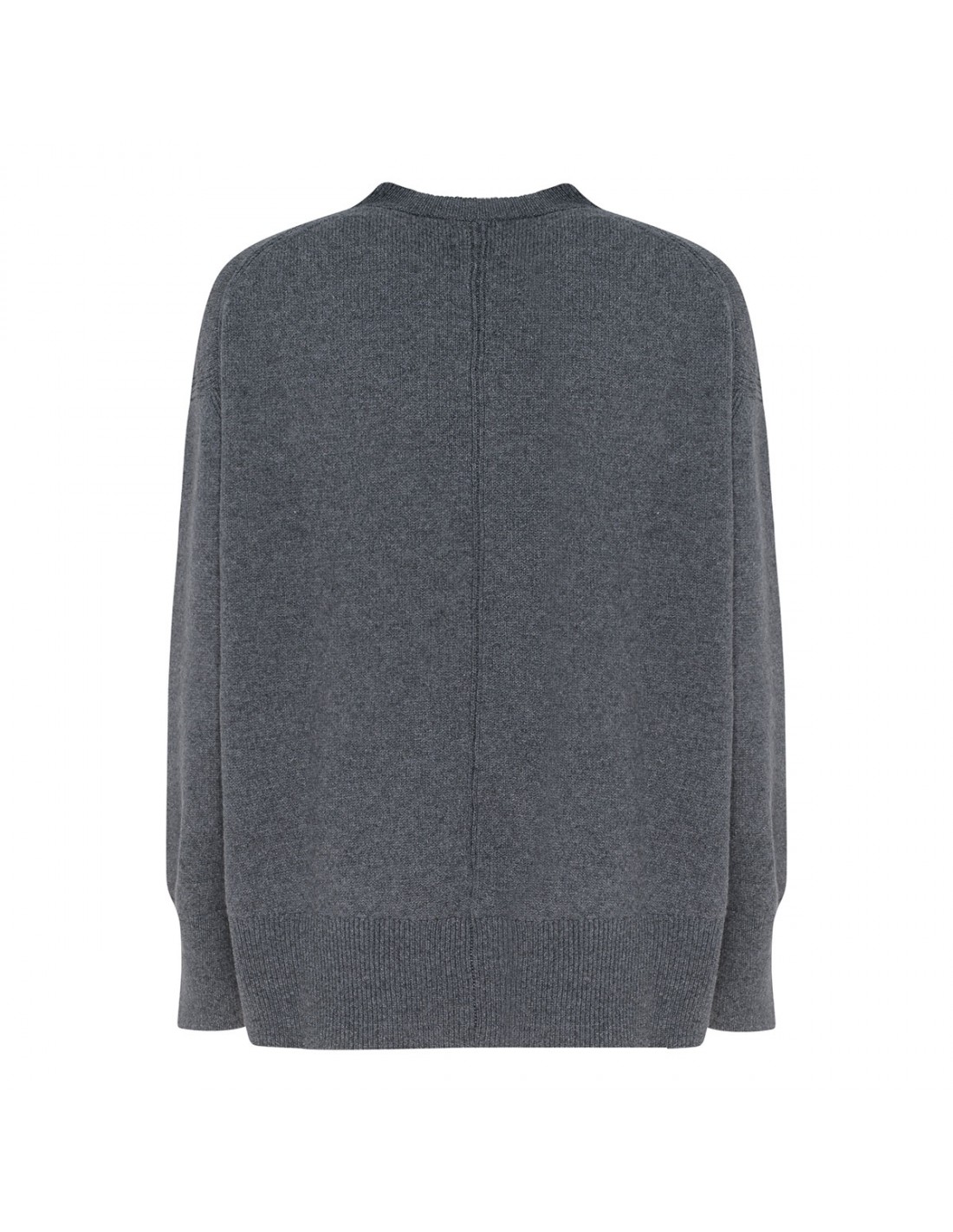 Titanium-hue cashmere pullover