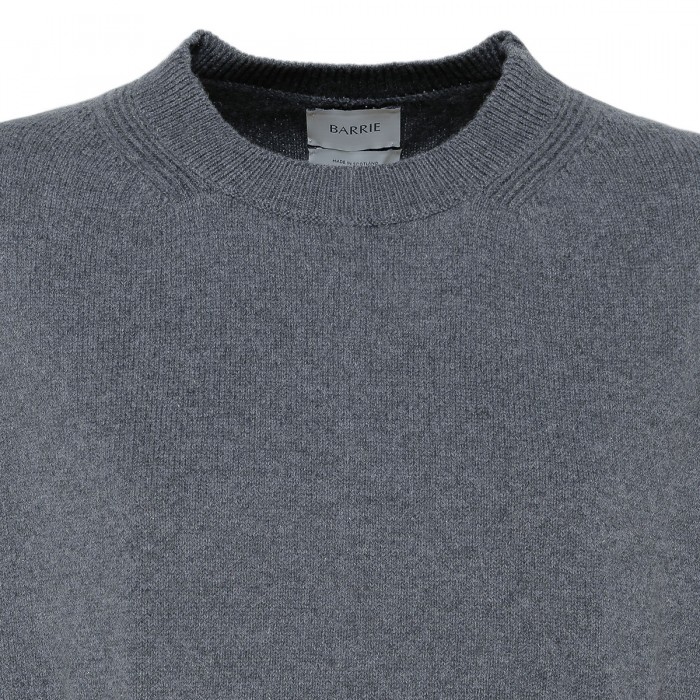 Titanium-hue cashmere pullover