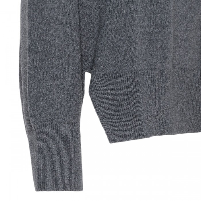 Titanium-hue cashmere pullover