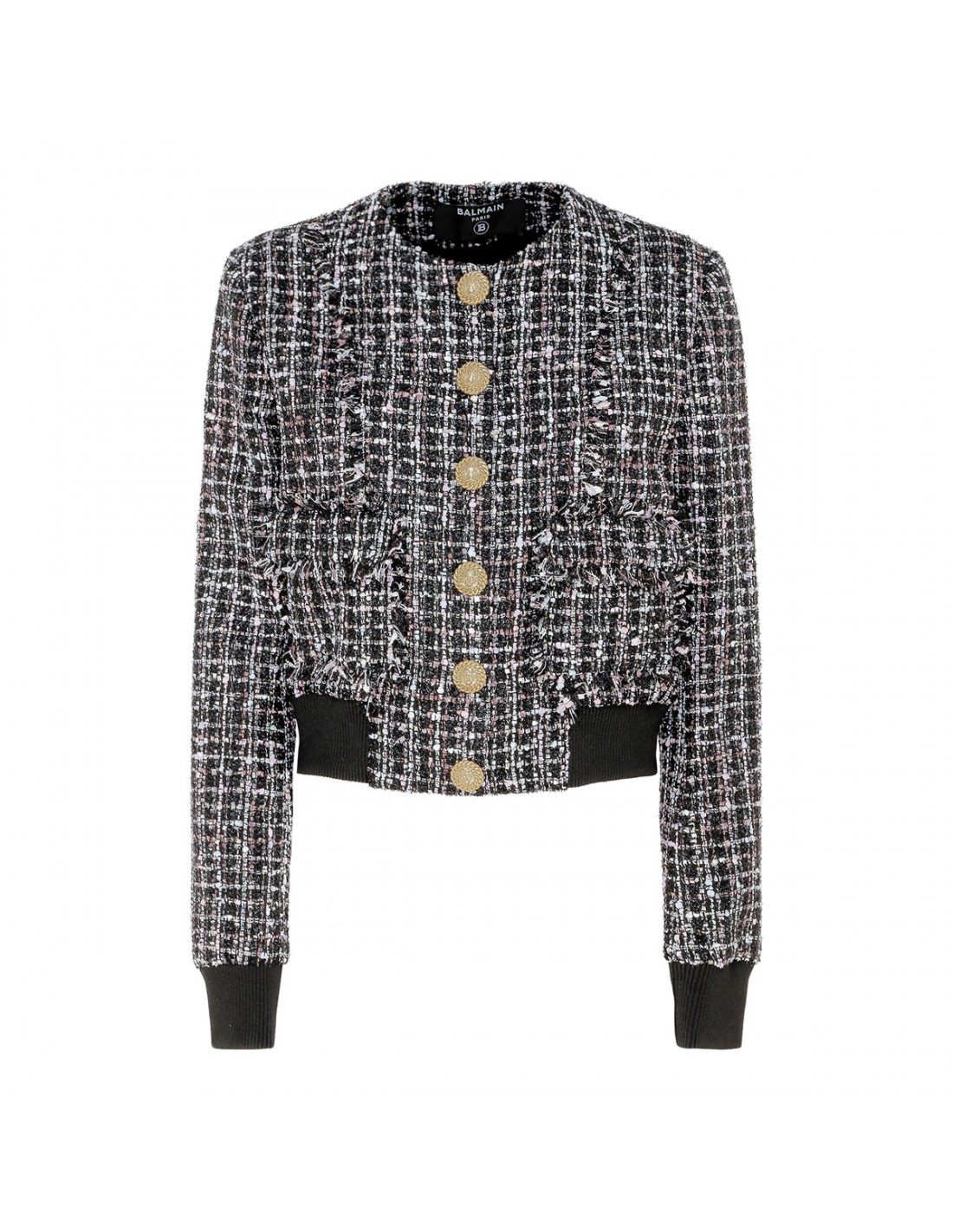 Buttoned tweed jacket