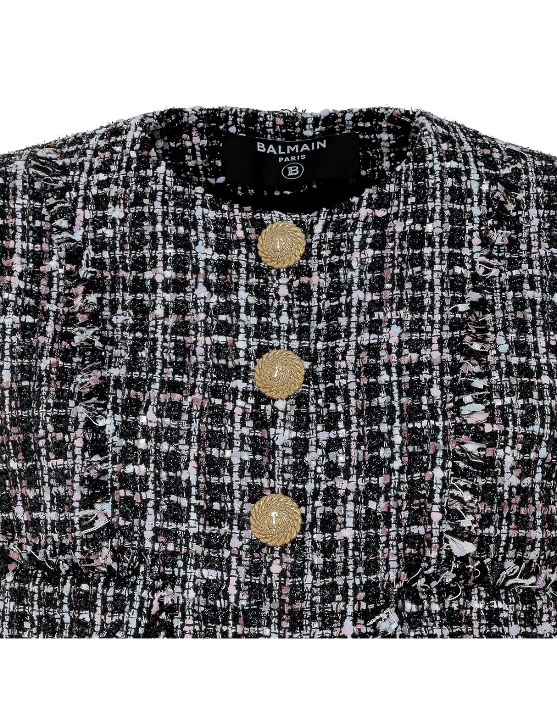 Buttoned tweed jacket