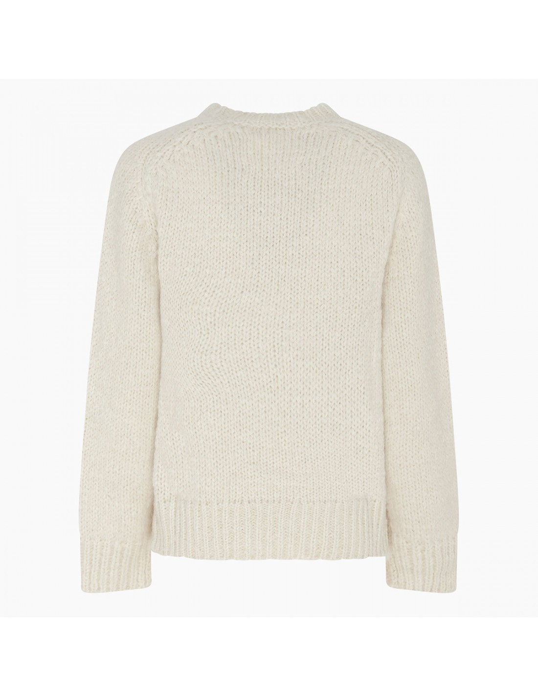 Chalk white wool blend sweater