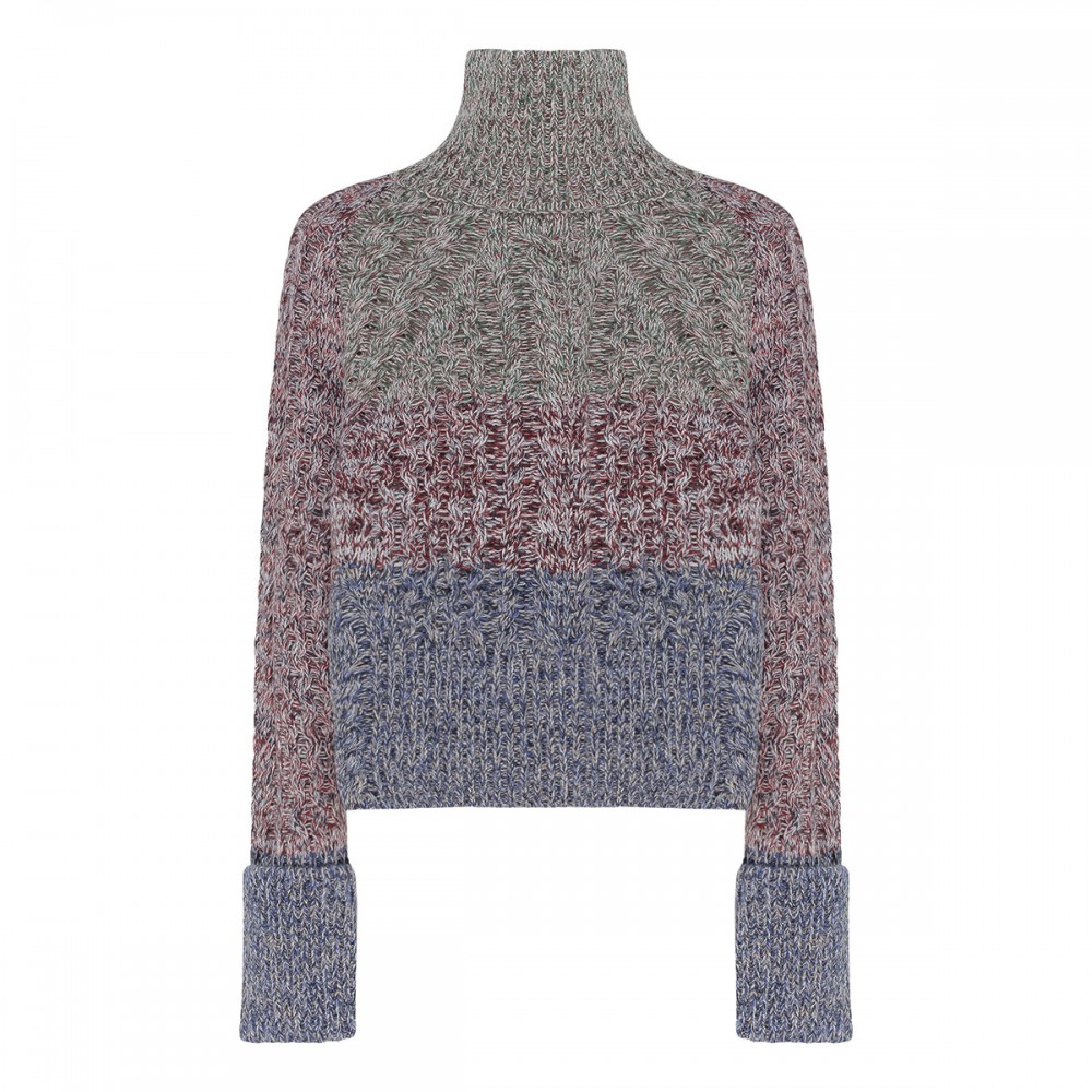 Multicolor mouliné knit sweater