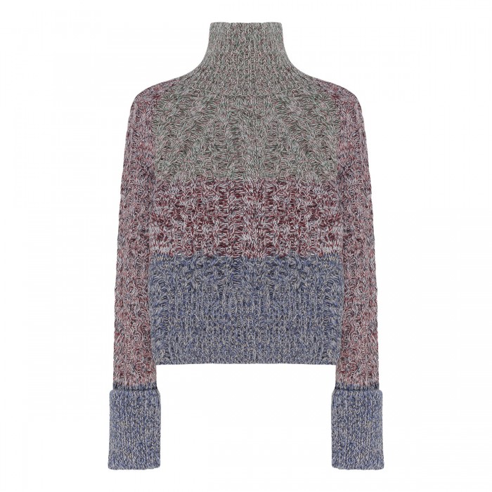 Multicolor mouliné knit sweater