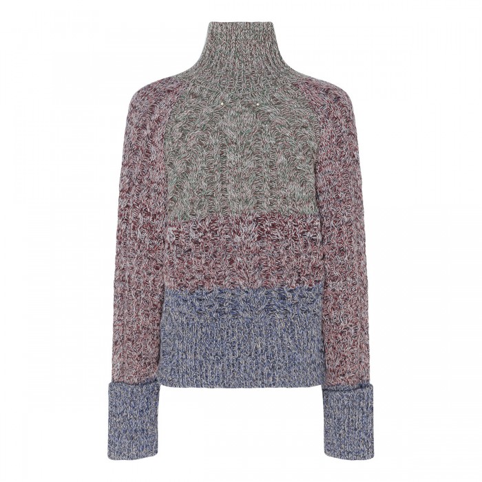 Multicolor mouliné knit sweater