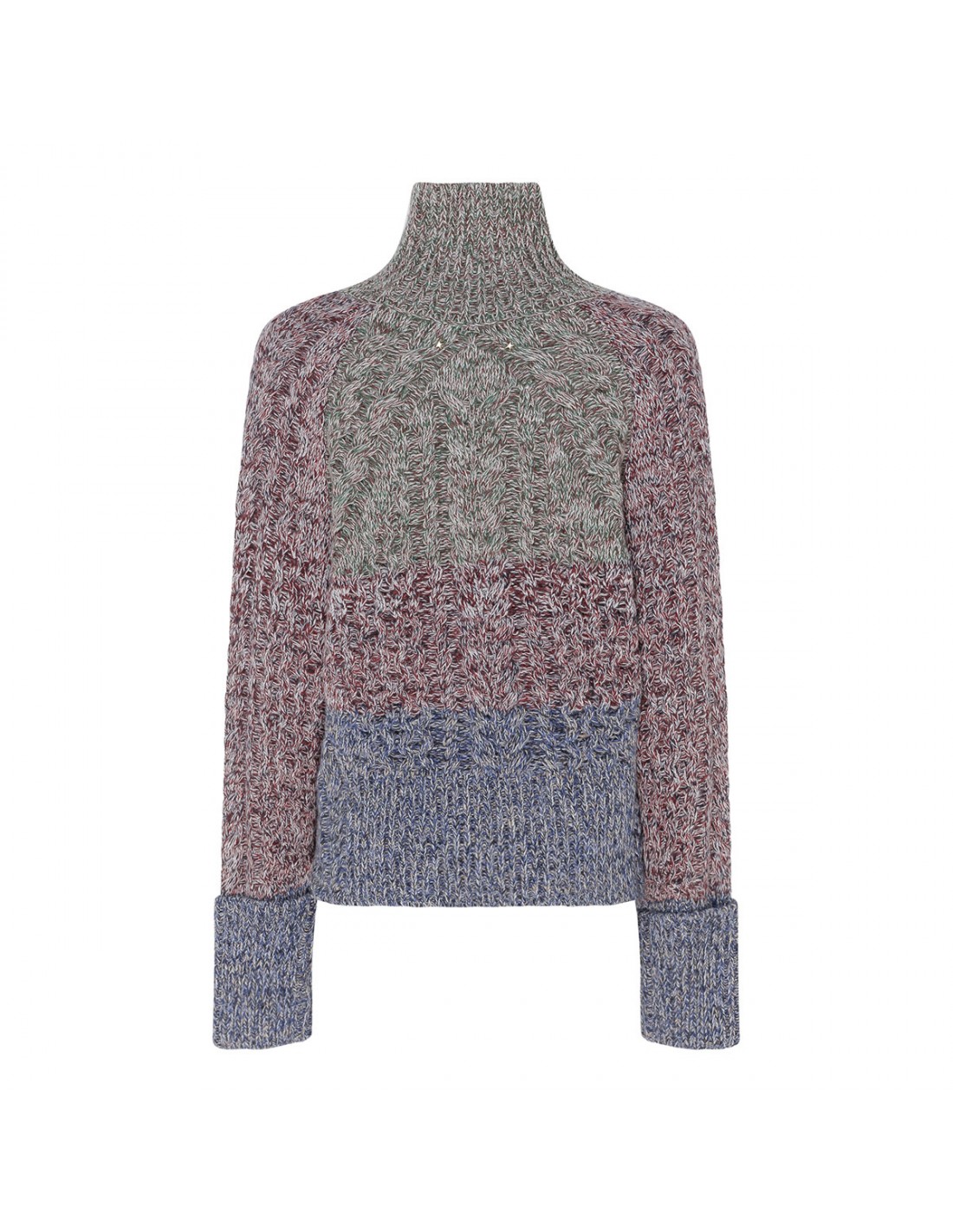 Multicolor mouliné knit sweater