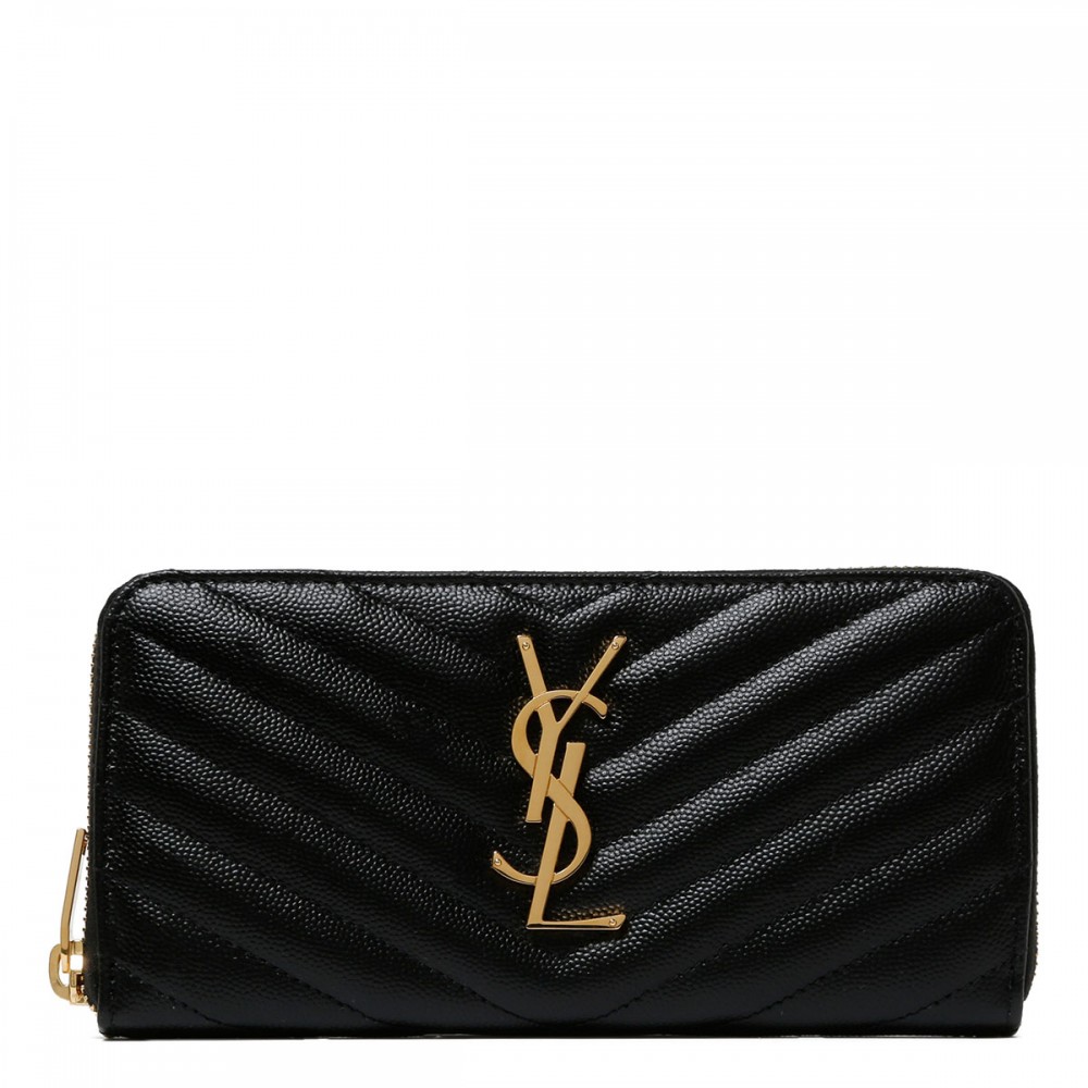 Cassandre matelassé zip around wallet