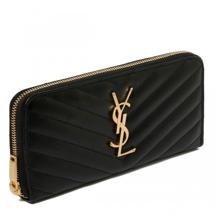 Cassandre matelassé zip around wallet