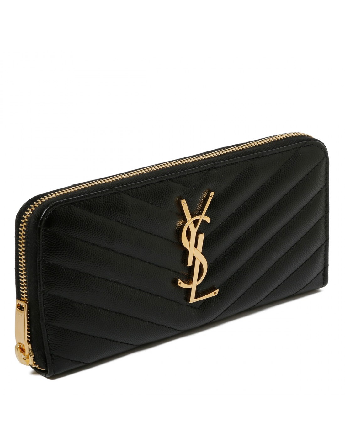 Cassandre matelassé zip around wallet