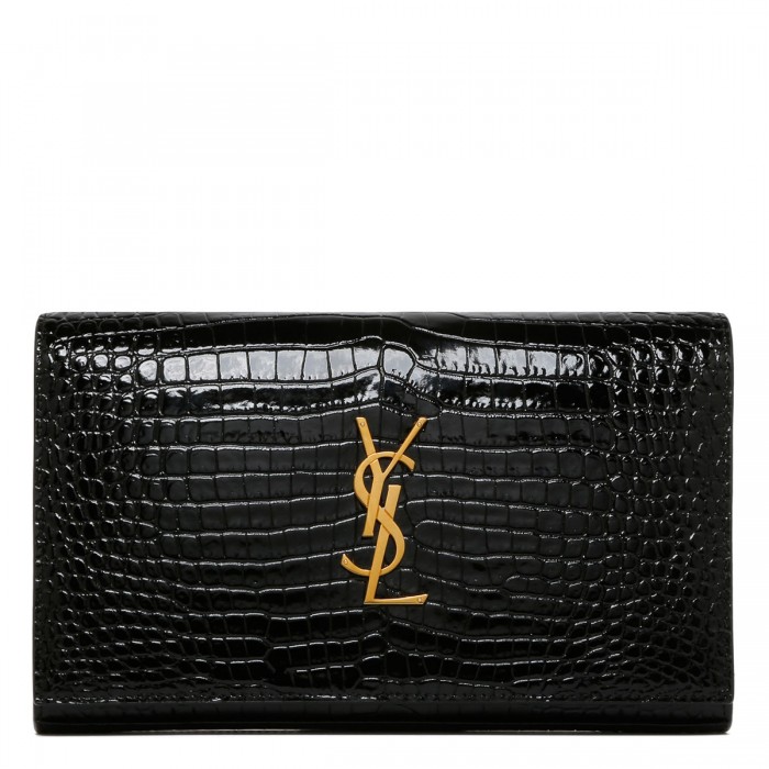 Cassandre croc-embossed chain clutch