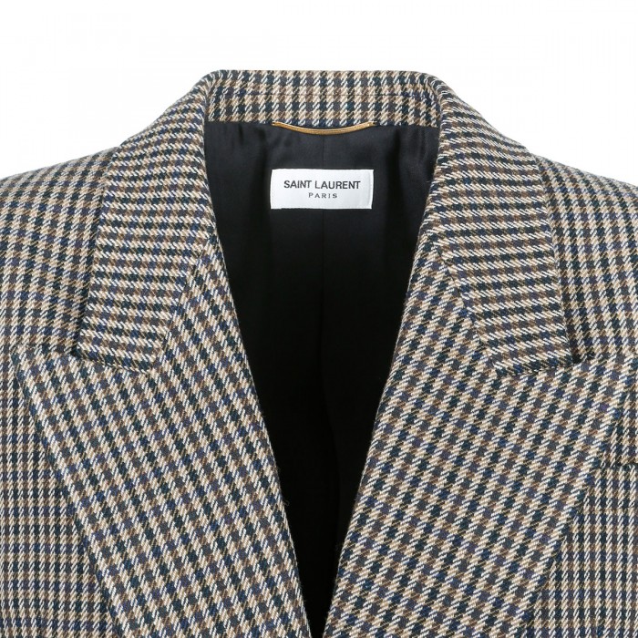 Vichy wool blazer