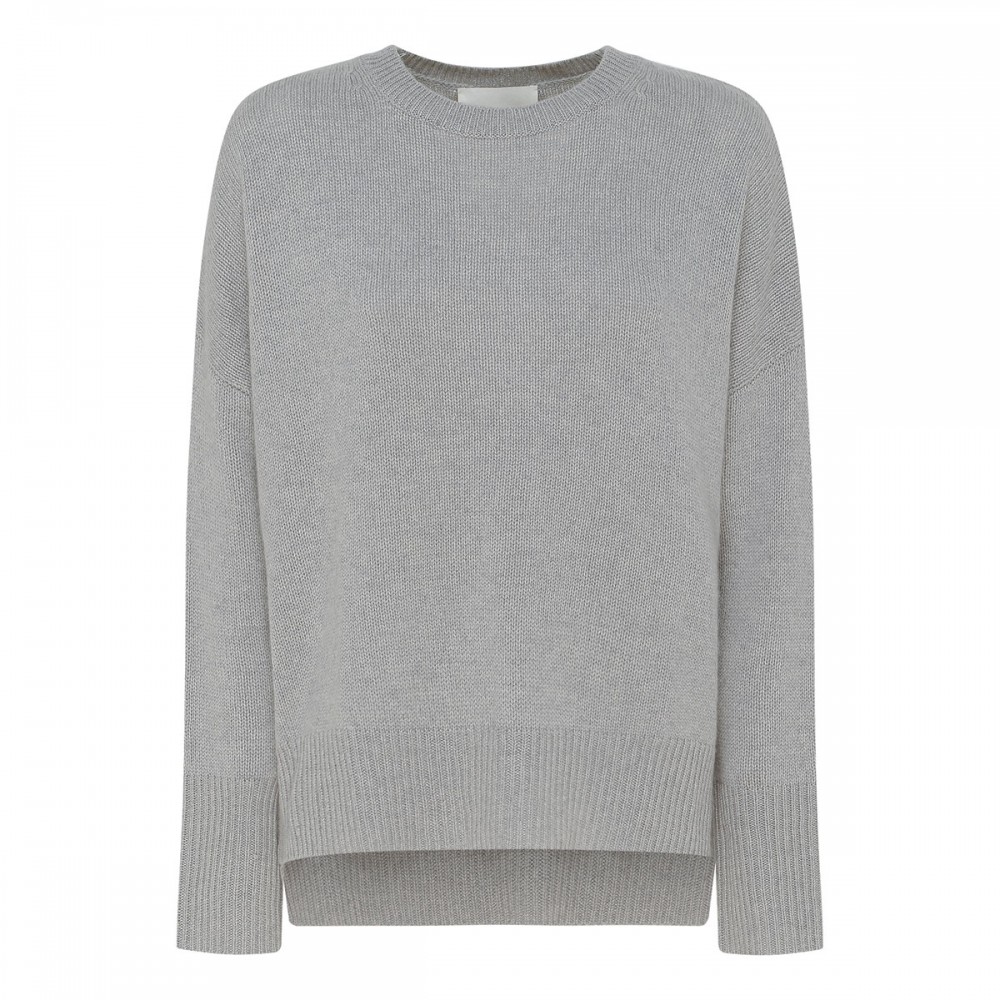 Mila dove-gray cashmere sweater