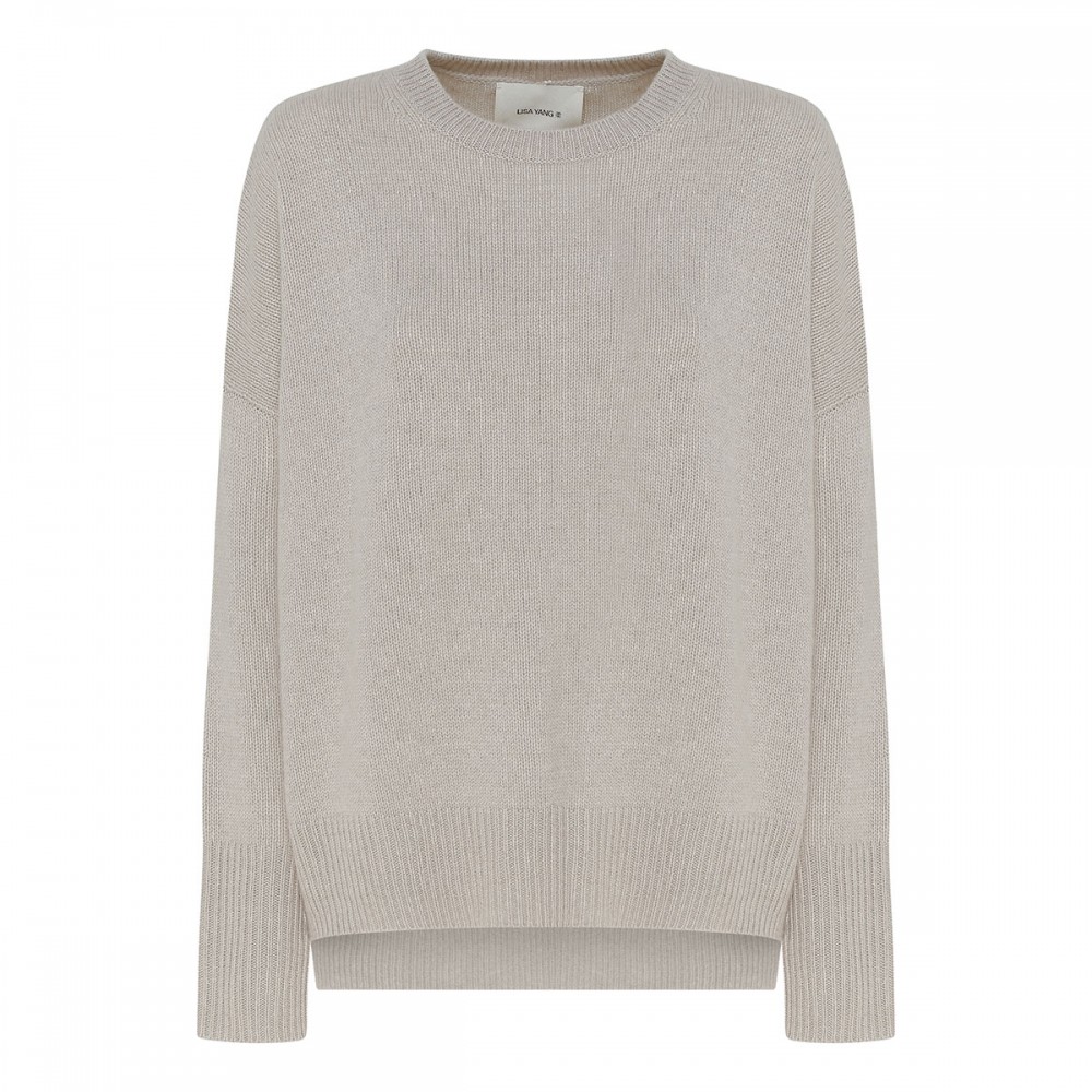 Mila sand-hue cashmere sweater