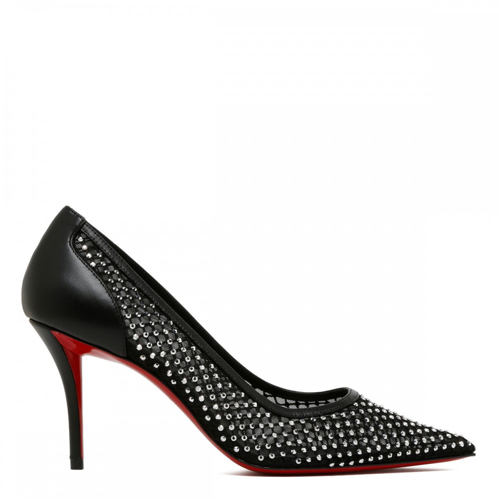 Apostropha mesh strass pumps