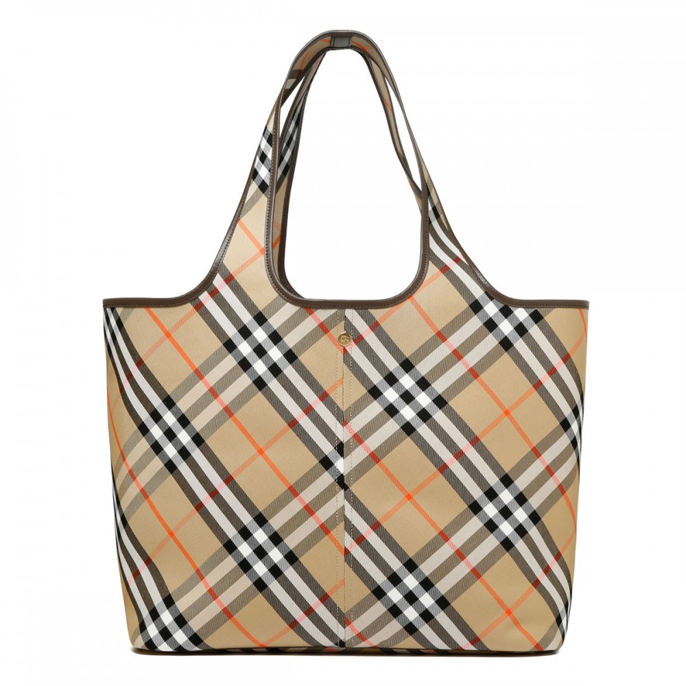 Medium check tote