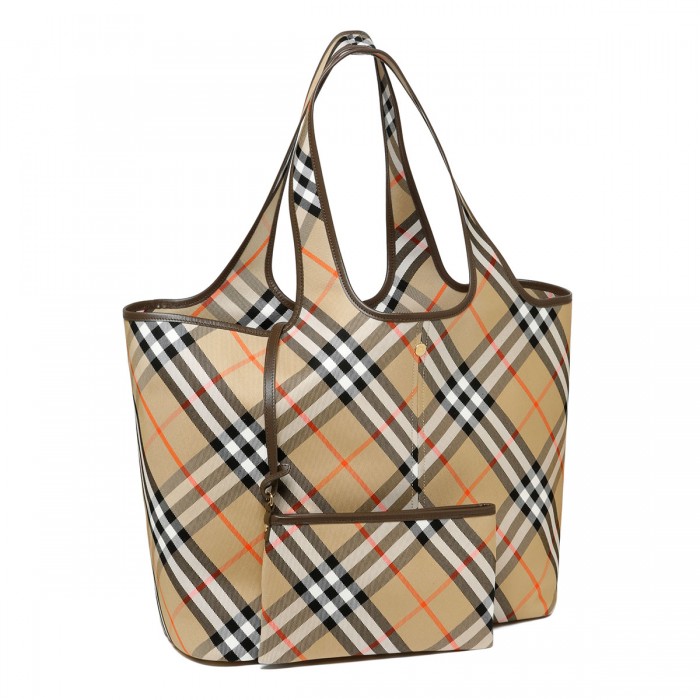 Medium check tote