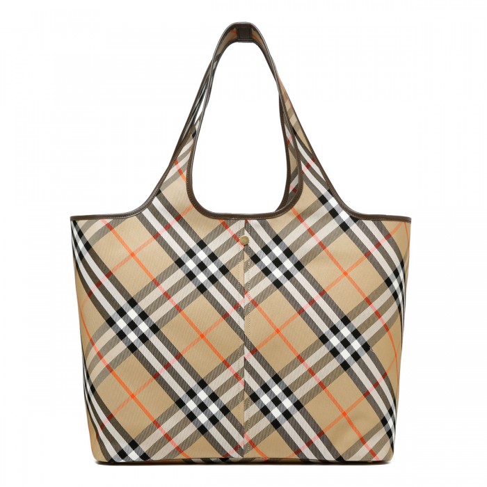 Medium check tote