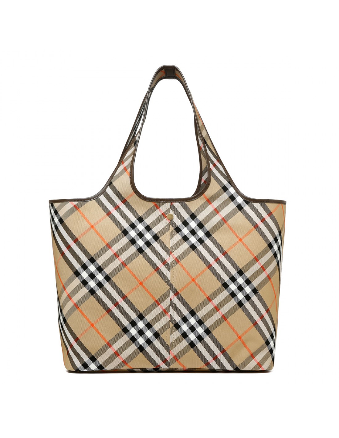 Medium check tote