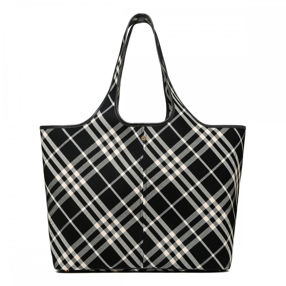 Medium check tote