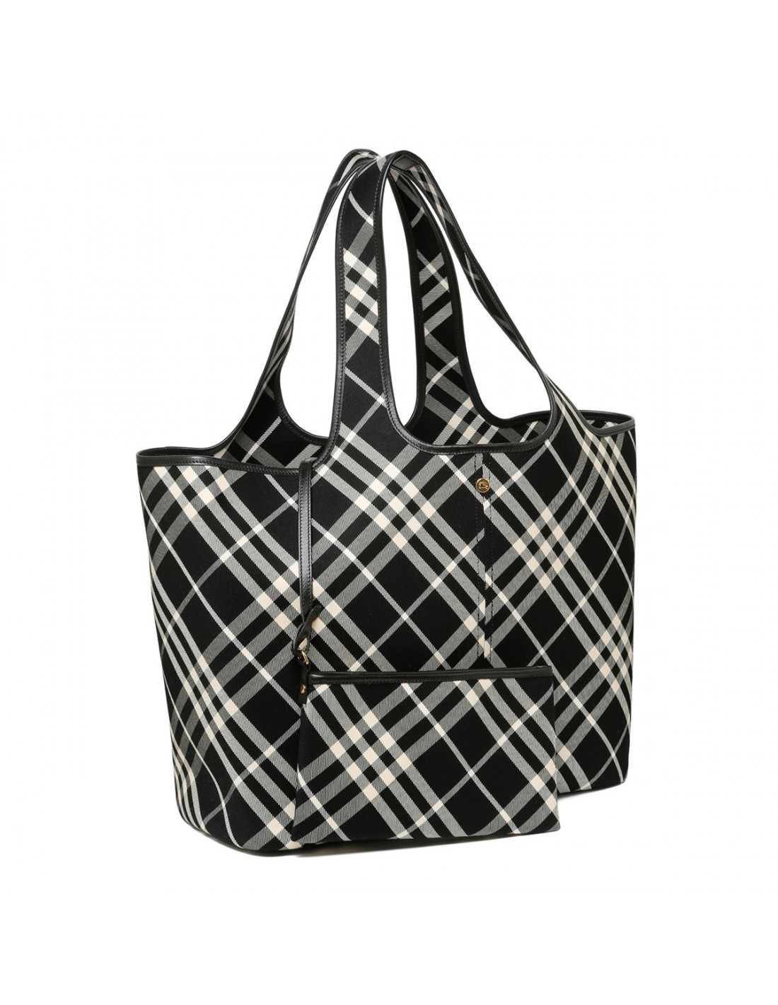 Medium check tote