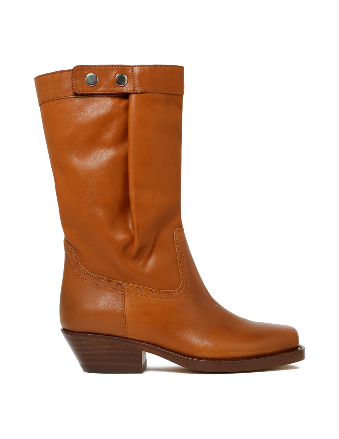 Ademe havana-hue leather boots