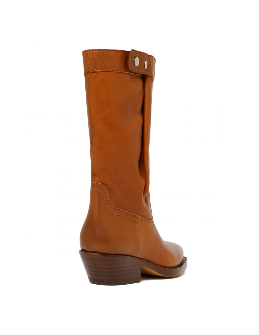 Ademe havana-hue leather boots