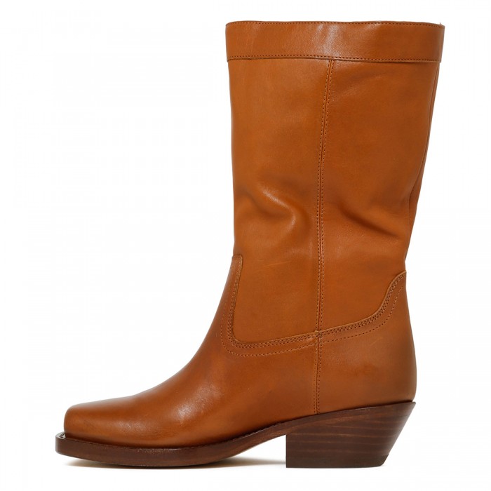 Ademe havana-hue leather boots