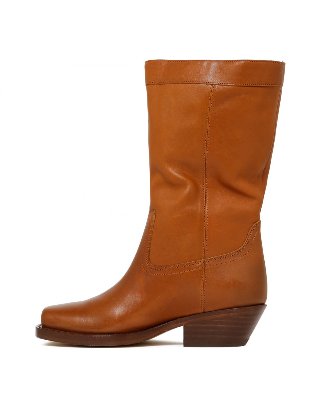 Ademe havana-hue leather boots