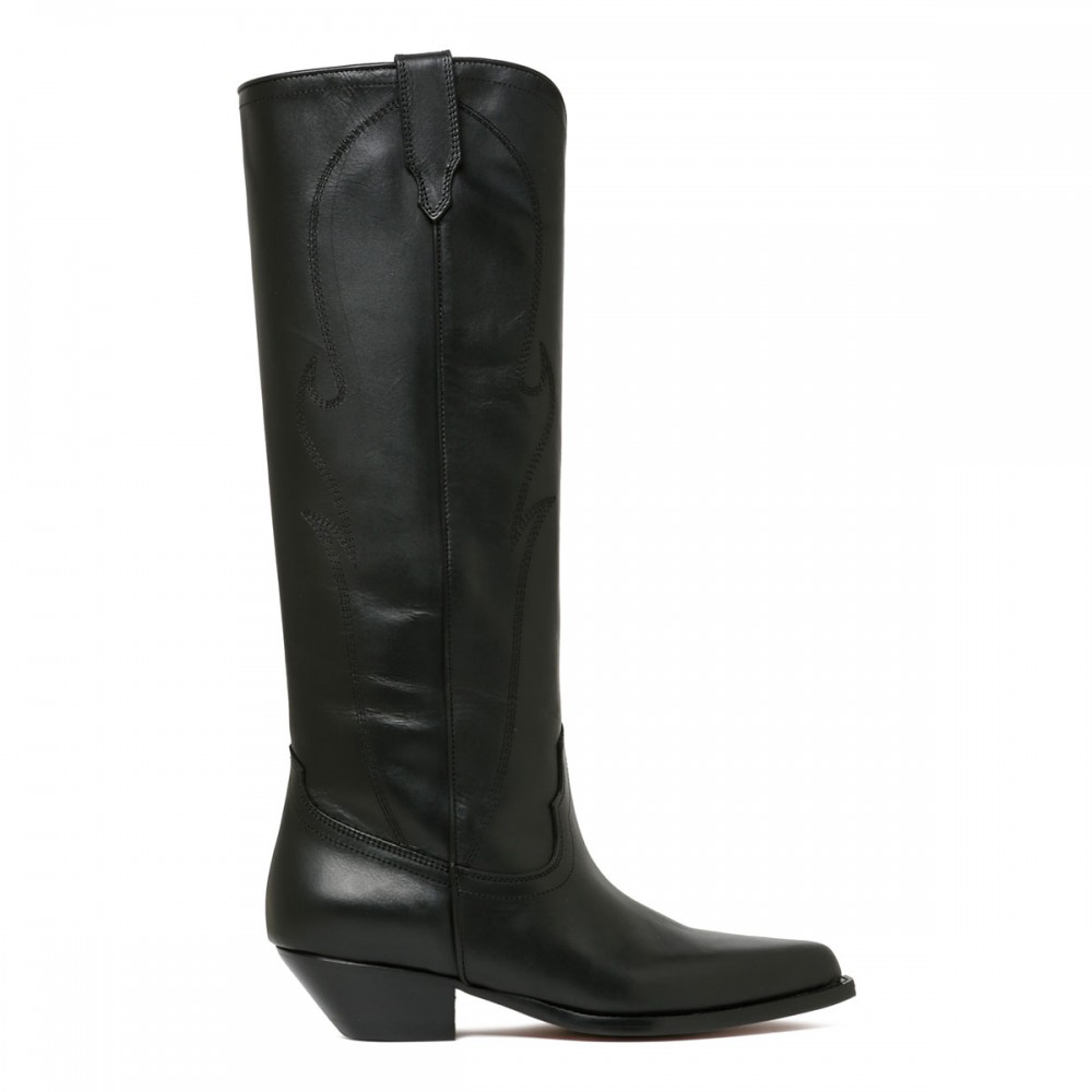 Rancho black leather boots