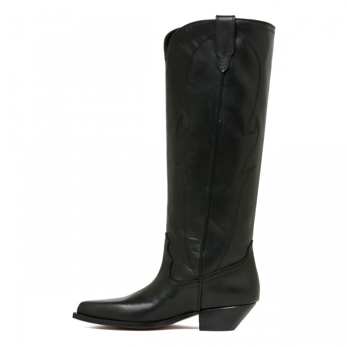 Rancho black leather boots