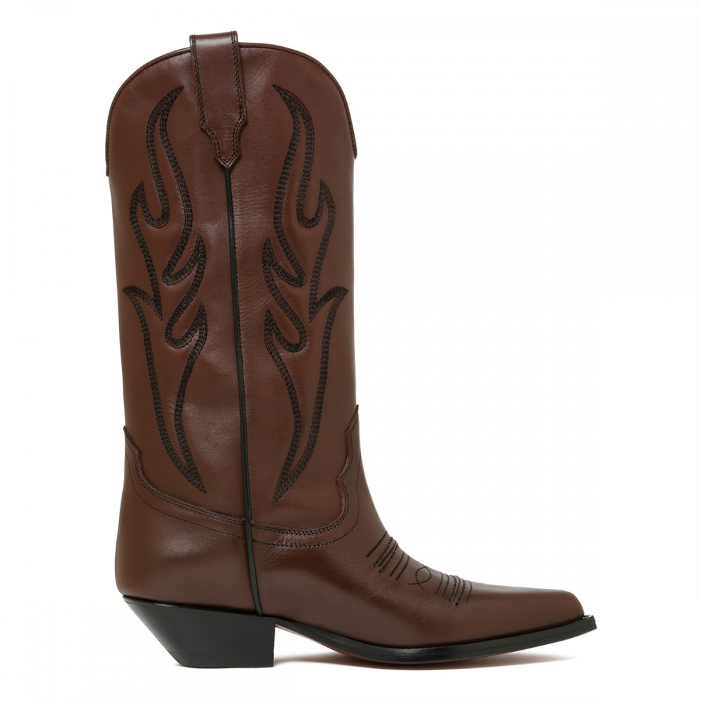 Santa Fe brown leather boots