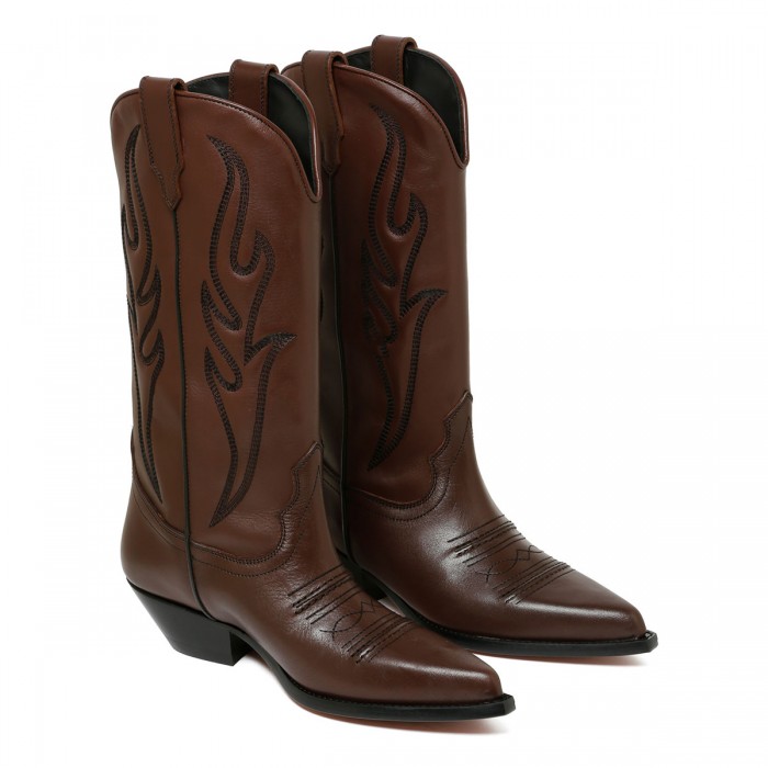 Santa Fe brown leather boots