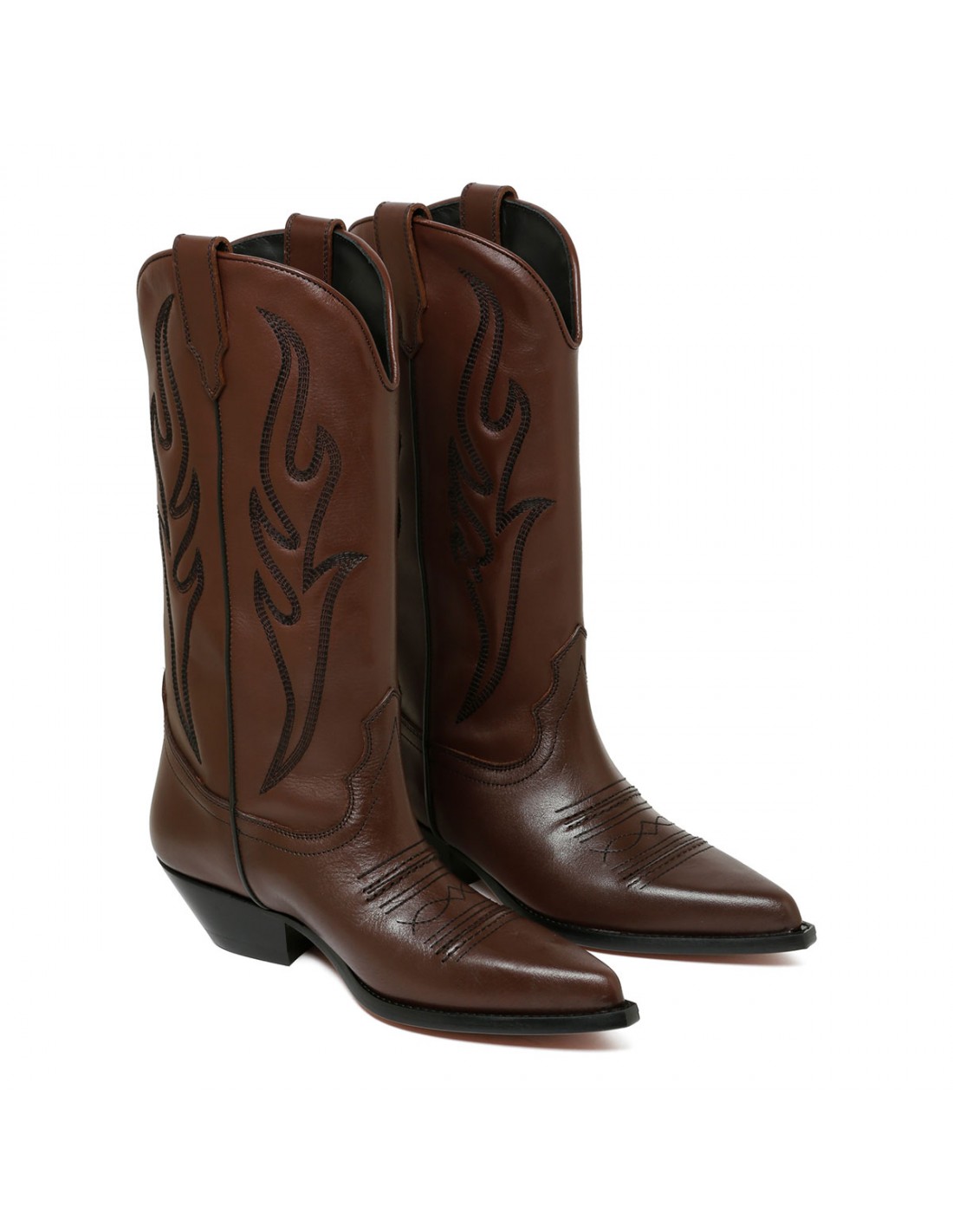 Santa Fe brown leather boots