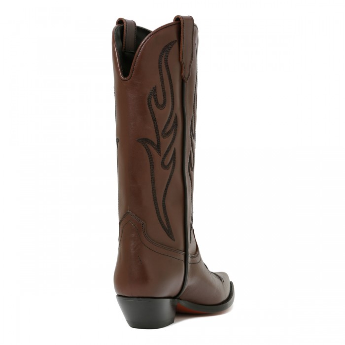 Santa Fe brown leather boots