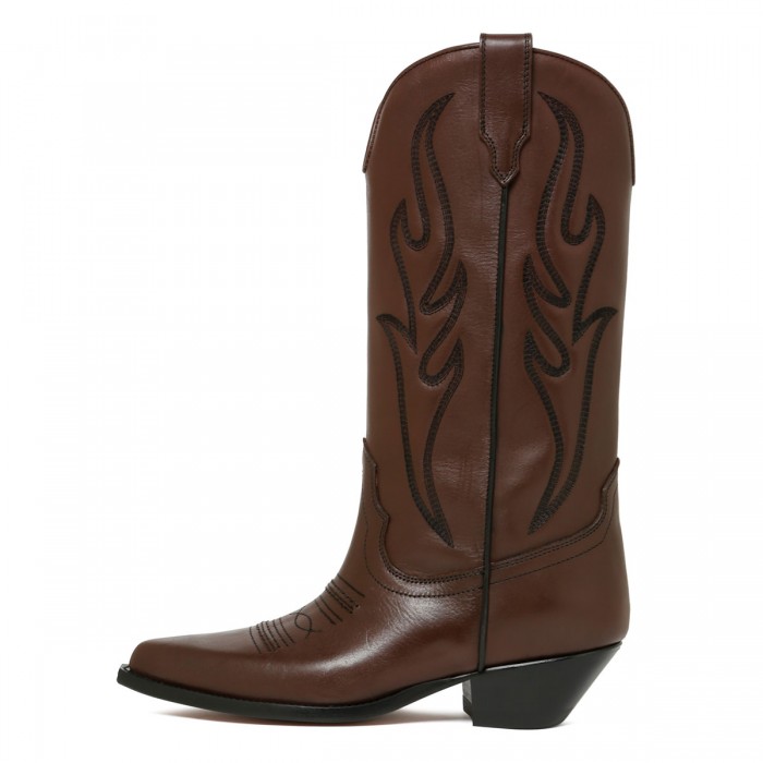 Santa Fe brown leather boots