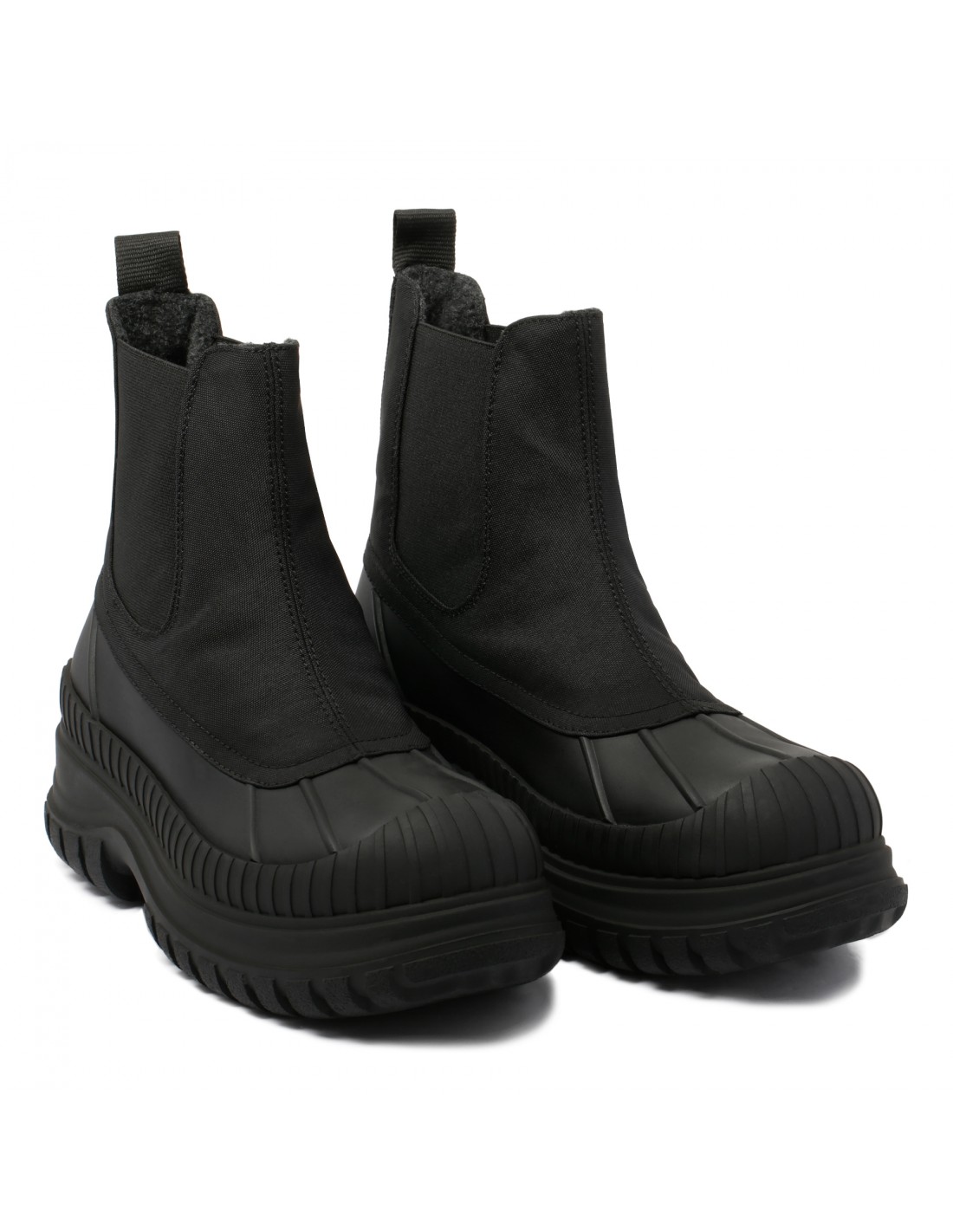 Black outdoor Chelsea boots