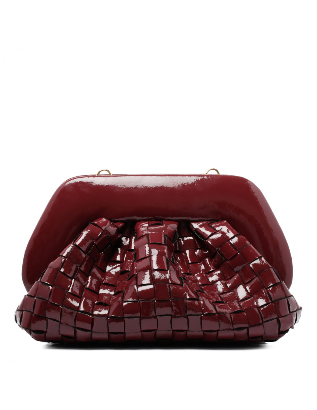 Tia pomegranate naplak effect clutch