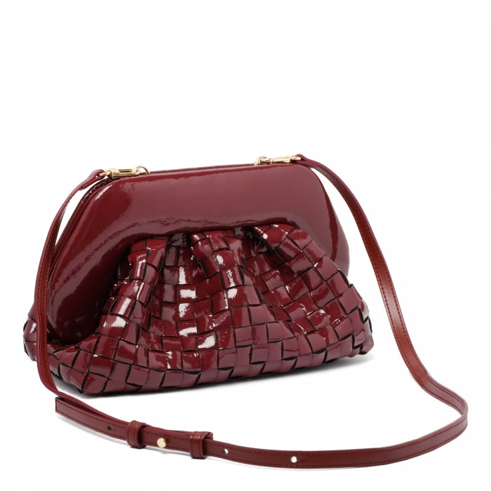 Tia pomegranate naplak effect clutch