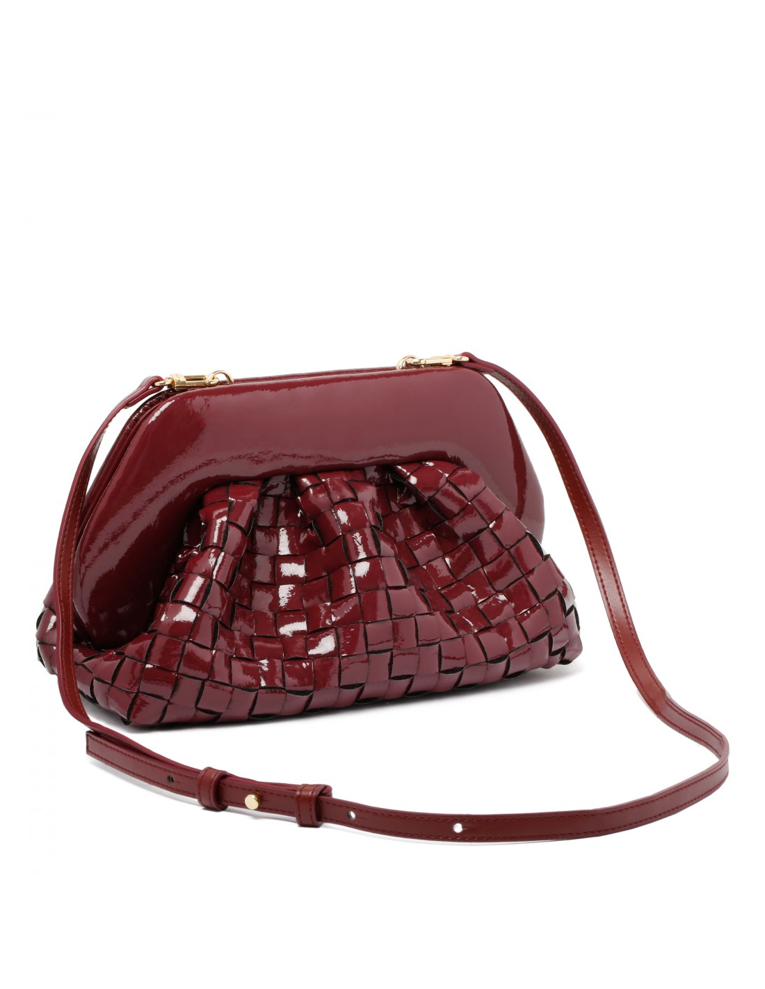 Tia pomegranate naplak effect clutch