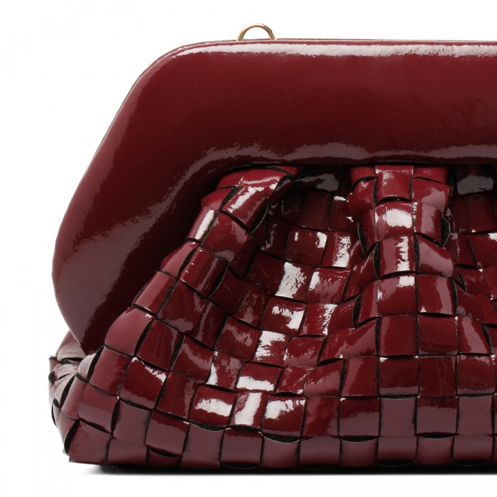 Tia pomegranate naplak effect clutch