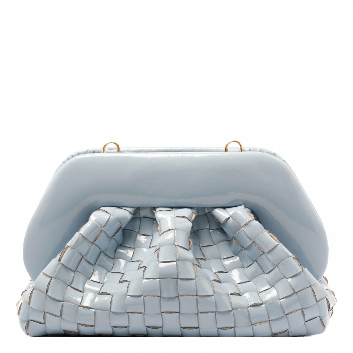 Tia dusty blue naplak effect clutch